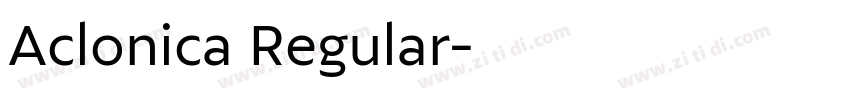 Aclonica Regular字体转换